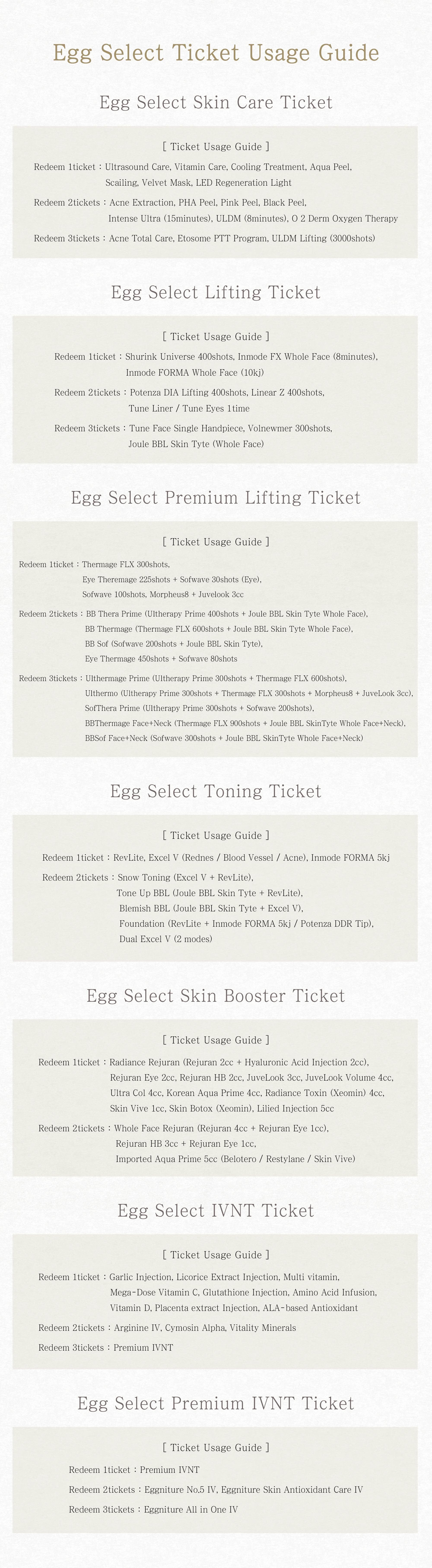 Egg Select Ticket